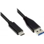 EXSYS EX-K1584-3.0 USB 3.2 Gen 1 laidas, USB-A į USB-C, 3 m, juodas