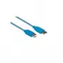 EXSYS EX-K1620-0.5 USB 3.2 Gen 1 kabelis, USB-A į USB-B, 0,5 m, mėlynas