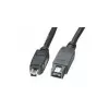 EXSYS FireWire 800 į 400 kabelis 9 kontaktų į 4 kontaktus, 2m, juodas EX-K6871