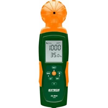 Extech CO240 anglies dioksido matuoklis su temperatūros matavimu, USB duomenų registratoriumi, 0-9999 ppm