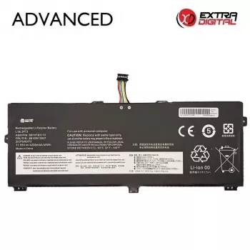 Extra Digital Advanced nešiojamojo kompiuterio baterija, skirta Lenovo L18L3P72 - 4200mAh, 11.52V, 48.38Wh, 3 elementų ličio jonų, juoda