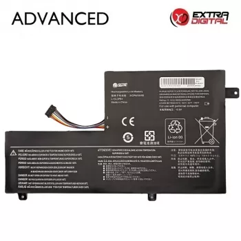 Extra Digital Advanced nešiojamojo kompiuterio baterija – Lenovo L15L3PB1, 3600mAh, 11.1V, 3 elementų ličio jonų (IdeaPad 100)