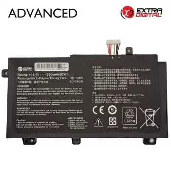 Extra Digital Advanced NB432592 nešiojamojo kompiuterio baterija ASUS B31N1726 – 4550mAh, 11.52V Li-ion