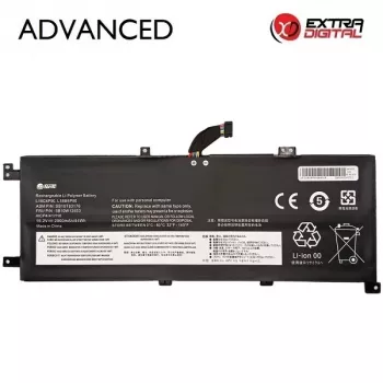 Extra Digital Advanced NB482887 nešiojamojo kompiuterio baterija, skirta Lenovo L18M4P90, 2900mAh, Li-ion, 15.36V, 44.5Wh, 4 elementų, juoda