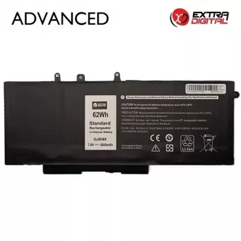 Extra Digital Advanced Replacement Laptop Battery for Dell GJKNX – 8200mAh, 11.4V, 9-Cell (NB442249)