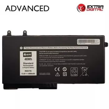 Extra Digital Advanced Replacement Laptop Battery, skirta Dell Latitude (R8D7N) – 11.1V, 4000mAh, 44.4Wh, 3 elementų