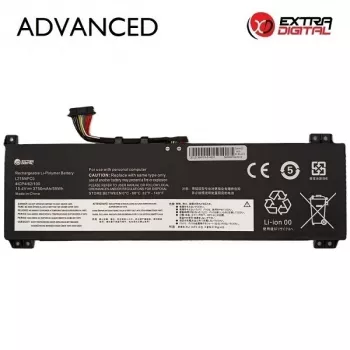 Extra Digital Advanced atsarginė nešiojamojo kompiuterio baterija, skirta Lenovo L21M4PC0 – 3750mAh, 15.36V, 57Wh, 4 elementų ličio jonų (juoda)