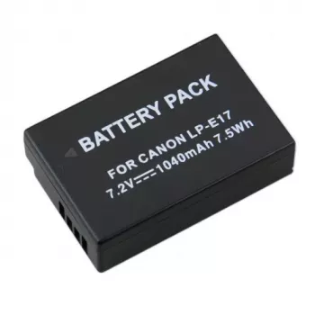 EXTRA DIGITAL Canon LP-E17 atsarginė baterija (be lusto, 7,2 V, 1300 mAh, ličio jonų, juoda)