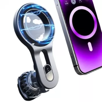 EXTRA DIGITAL Magnetinis telefono laikiklis automobiliui ant ventiliacijos grotelių – universalus išmaniojo telefono laikiklis su 360° sukimu, N52 neodimio magnetais - juodas (HB390489)