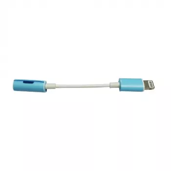 EXTRA DIGITAL Lightning į 3,5 mm ausinių lizdą adapteris - baltas, 10 cm laidas, DAC, MFi suderinamas