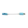 EXTRA DIGITAL Lightning į 3,5 mm ausinių lizdą adapteris - baltas, 10 cm laidas, DAC, MFi suderinamas