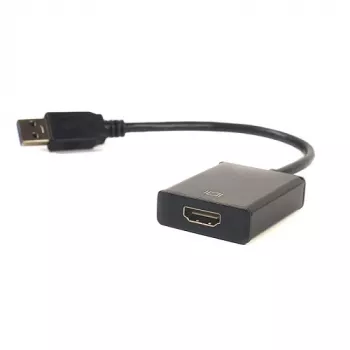 EXTRA DIGITAL USB 3.0 Type-A į HDMI adapteris, 1080p 60Hz, juodas