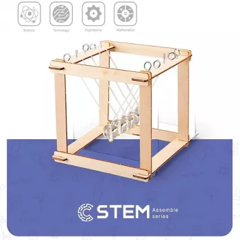 EXTRA DIGITAL Wooden Construction Kit Newton's Cradle, Educational Model
