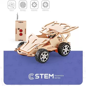 EXTRA DIGITAL Medinis konstravimo rinkinys Nuotoliniu būdu valdomas automobilis Edukacinis modelis
