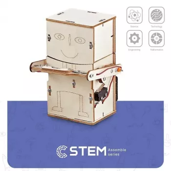 EXTRA DIGITAL Medinis konstravimo rinkinys Robotas Taupyklė, edukacinis modelis