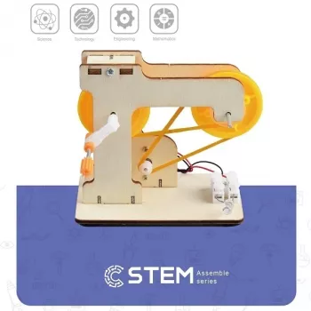 EXTRA DIGITAL Wooden Construction Kit Rotating Generator Educational Model