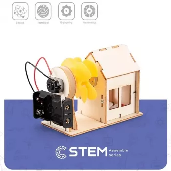 EXTRA DIGITAL Medinis Konstrukcinis Rinkinys Vėjo Turbina, Edukacinis Modelis