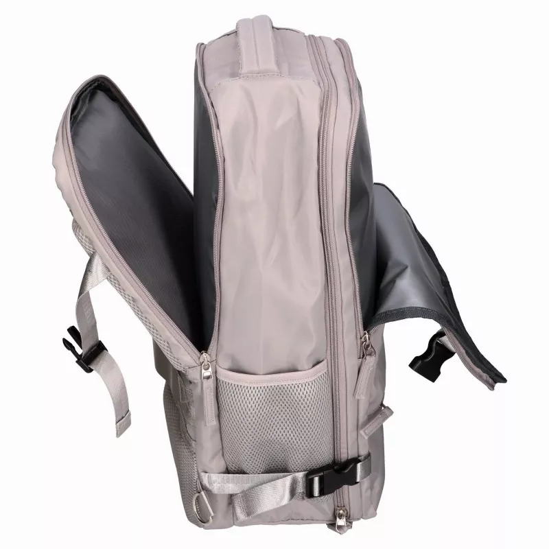 EXTRALINK Black Forest KM03 Cabin Travel Backpack 45x20x30 cm su 2 kosmetinėmis – pilka