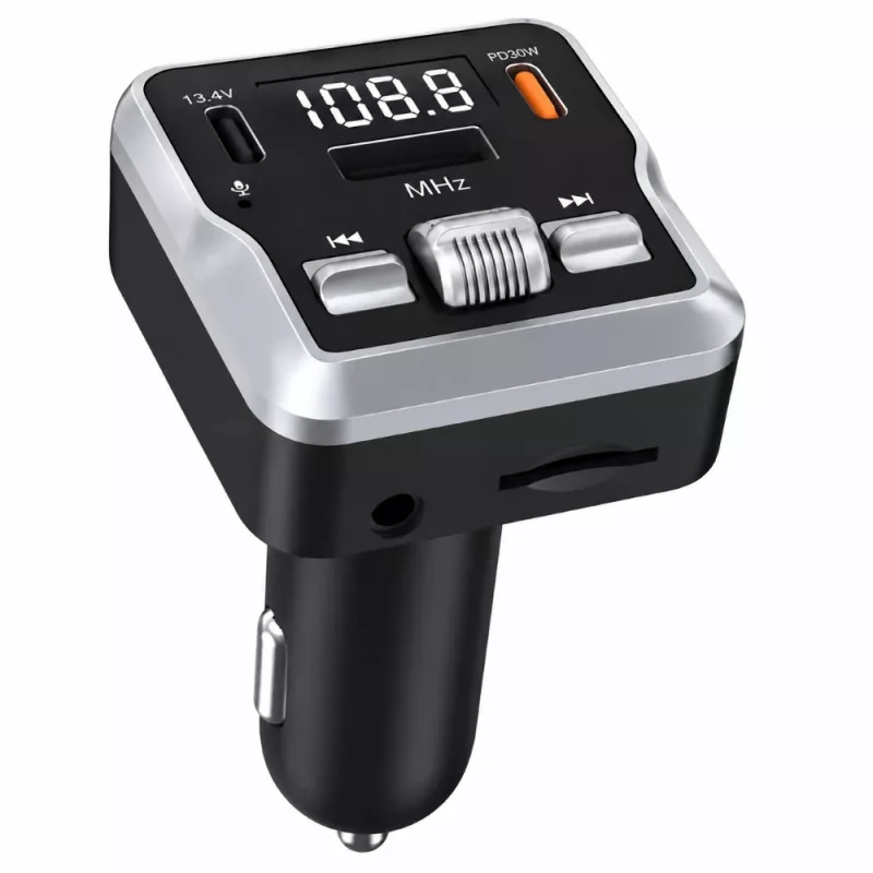 EXTRALINK Bluetooth FM siųstuvas su 2 USB įkrovimo prievadais ir „MicroSD“ kortelių lizdu