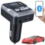 EXTRALINK Bluetooth FM siųstuvas su 2 USB įkrovimo prievadais ir „MicroSD“ kortelių lizdu