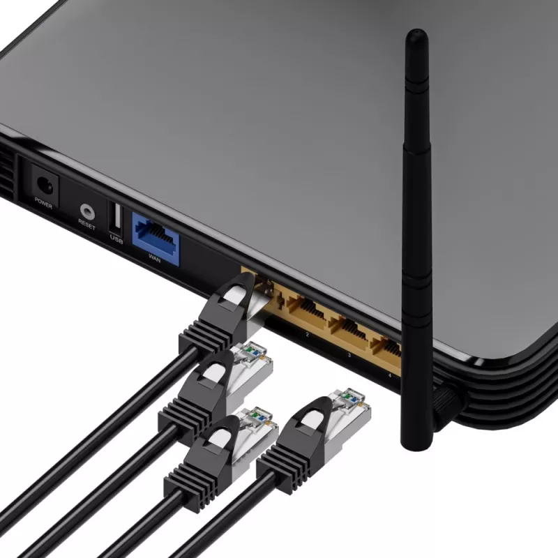 Extralink Cat.5e FTP LAN Patch laidas 10m, varinis vytos poros tinklo kabelis