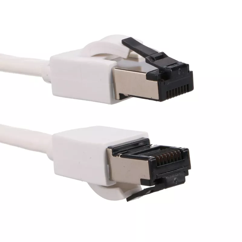 EXTRALINK Cat.8 U/FTP plokščias Ethernet jungiamasis laidas 10m 40Gbps baltas