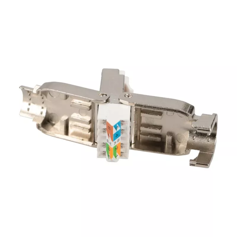 Extralink CAT6A RJ45 įrankio nereikalaujanti jungtis – UTP 8P8C auksuota 10Gbps Ethernet kištukas