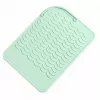 EXTRALINK HOME Silikoninis šilumos apsauginis kilimėlis plaukų tiesintuvui, 22x16 cm, žalias