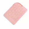 EXTRALINK HOME Silikoninis karščiui atsparus kilimėlis plaukų tiesintuvui ir garbanojimo žnyplėms 22x16 cm rožinis