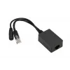 Extralink PoE inverteris 1 prievadas, įvestis 1x 1000Mb/s RJ45/Jack 10-30V, išvestis 48V