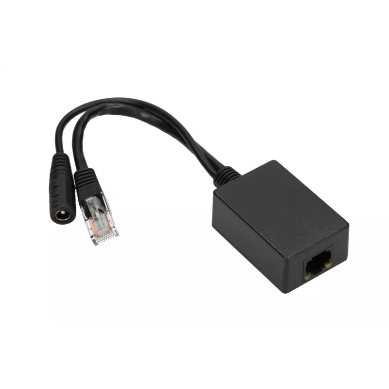 Extralink PoE inverteris 1 prievadas, įvestis 1x 1000Mb/s RJ45/Jack 10-30V, išvestis 48V