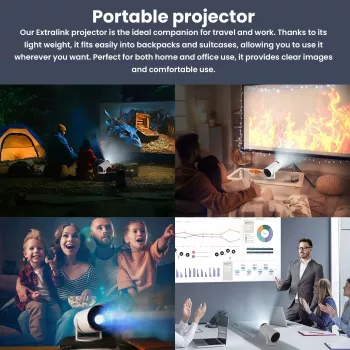 Extralink Smart Life Smart Projector ESP-Mini-V2BL, 200 ANSI, 720p, automatinė keystone korekcija, Android 11