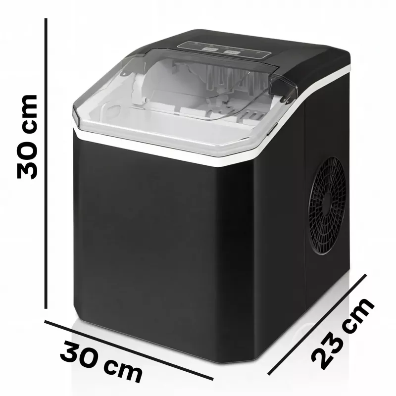 Extralink SmartLife Cube Ice Lite ledo gaminimo aparatas - 12 kg/24h, 1,8 L bakas, kulkos formos ledas, juodas