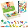 EXTRALINK TOYS Magnetinė dėlionė knyga 64 dalys Dinozaurai