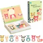 EXTRALINK TOYS Magnetinė dėlionė knyga Gyvūnai 68 dalys