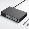 Extralink VICTOR 8 prievadų Gigabit PoE+ valdomas komutatorius su 2 SFP, 150W biudžetu, L2+