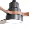 Extralink Walnut Dark 48 protingas WiFi lubų ventiliatorius su LED šviesa, tamsus riešutas, 122cm, Tuya programa, nuotolinio valdymo pultas, DC variklis, 6 greičiai, reguliuojamas šviesos ryškumas, suderinamas su Alexa ir Google