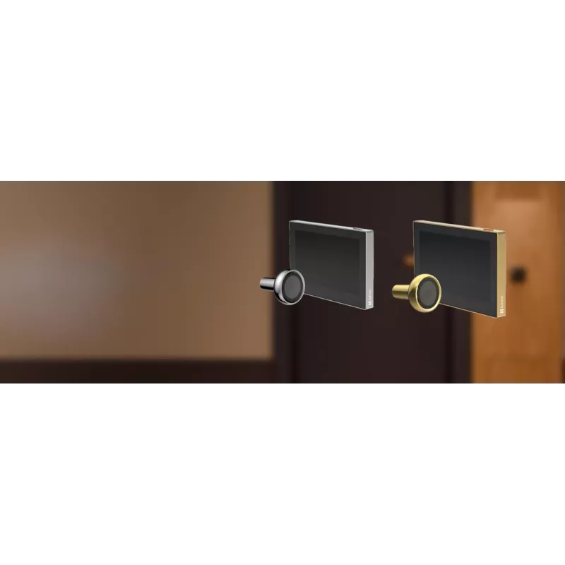 Ezviz CS-CP2 2MP belaidis skaitmeninis durų žiūronas (1080p, 4,3 colio LCD, Wi-Fi, PIR, dvipusis garsas, auksinis)