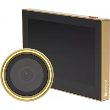 Ezviz CS-CP2 2MP belaidis skaitmeninis durų žiūronas (1080p, 4,3 colio LCD, Wi-Fi, PIR, dvipusis garsas, auksinis)