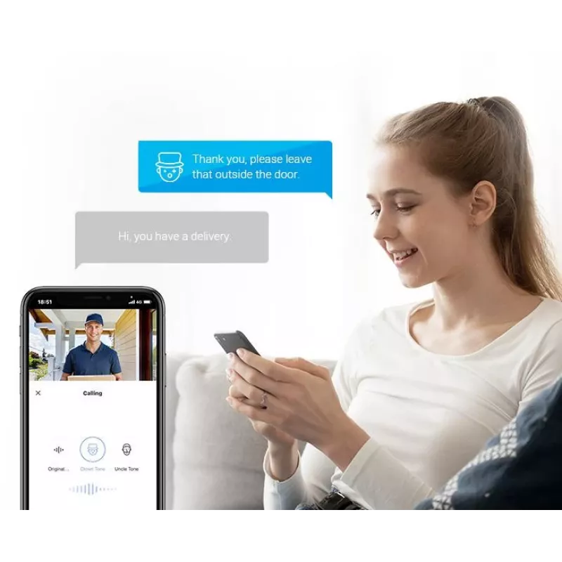 Ezviz CS-CP4 2MP Wi-Fi skaitmeninis durų žiūronas su 4.3 colio ekranu, sidabrinis
