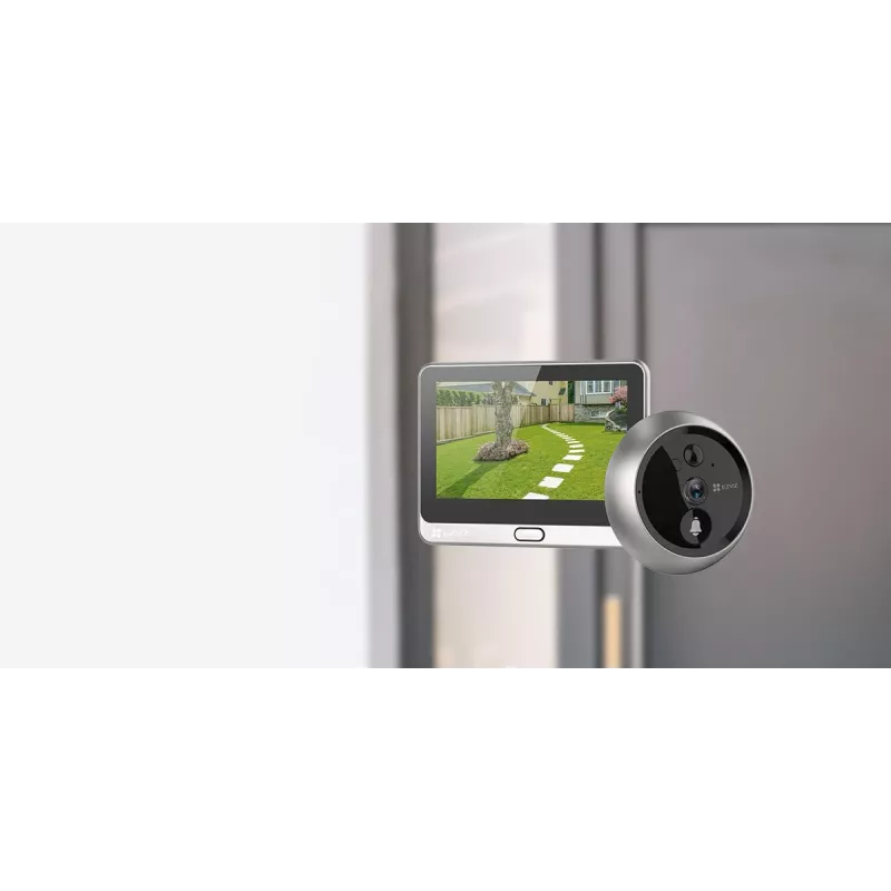 Ezviz CS-CP4 2MP Wi-Fi skaitmeninis durų žiūronas su 4.3 colio ekranu, sidabrinis