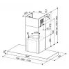Faber Stilo Comfort BK Matt A90 90cm sieninis gartraukis, juodas matinis, 670m³/h