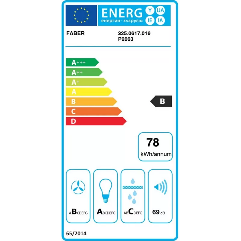 Faber Stilo Glass Smart A90 Sieninis Gartraukis su Wi-Fi programėlės valdymu, 90 cm, Nerūdijantis plienas/stiklas, A+ energijos klasė, 700 m³/h