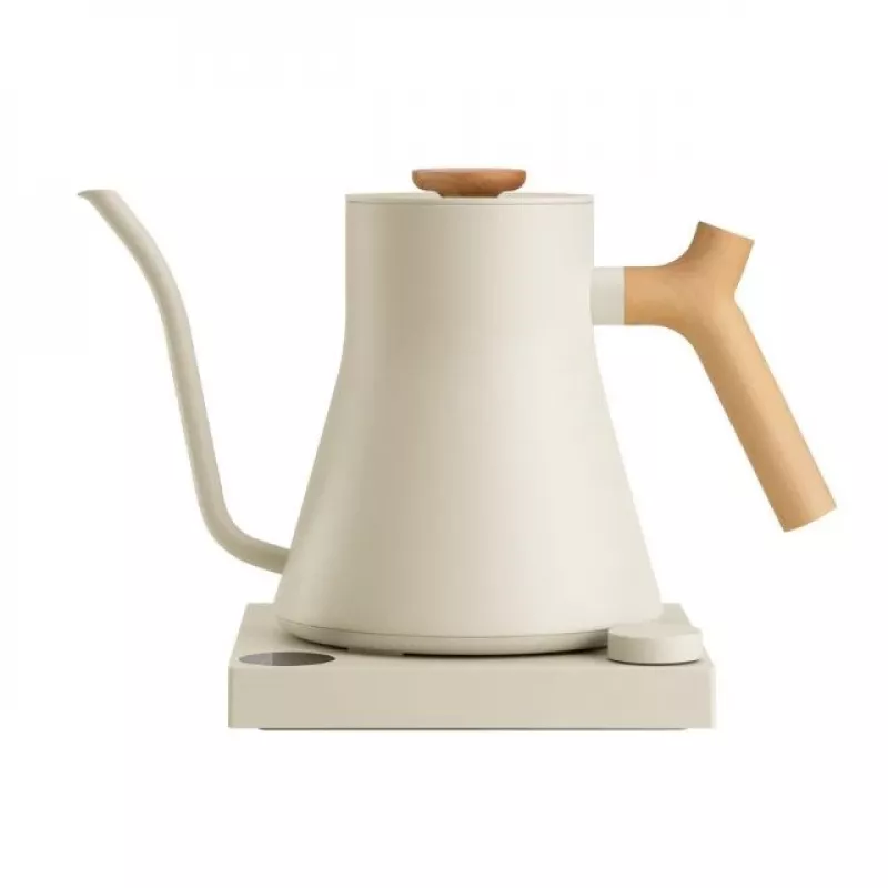 Fellow Stagg EKG PRO elektrinis virdulys pour-over kavai 900ml sezamo smėlio spalvos su medine rankena