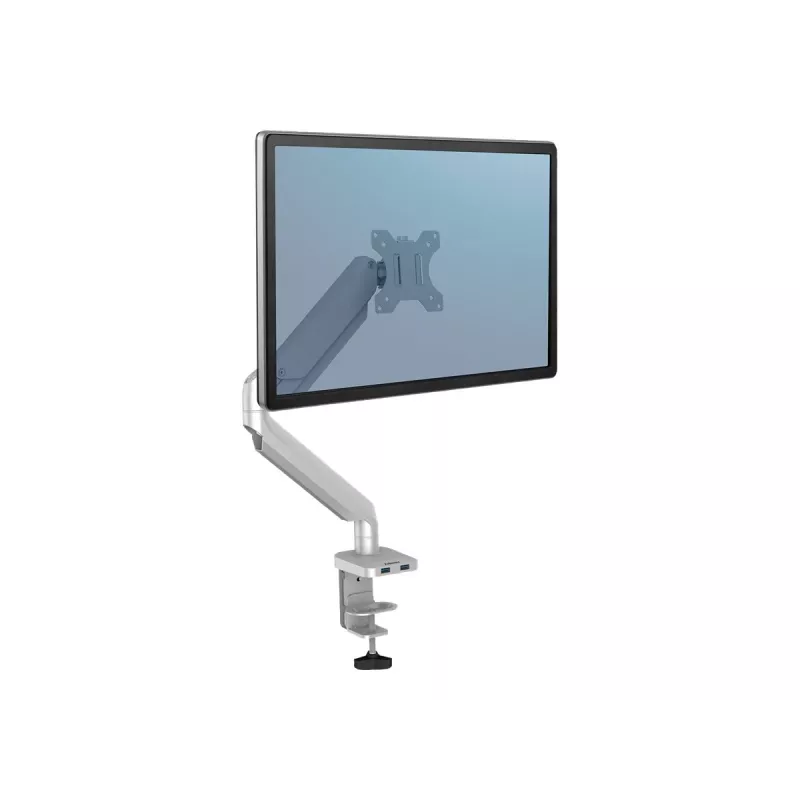 Fellowes Platinum Series Monitor Mount - Adjustable Arm - Aluminium - Silver - Screen Size up to 68.6 cm (27 inch)