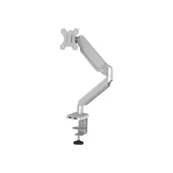 Fellowes Platinum Series Monitor Mount - Adjustable Arm - Aluminium - Silver - Screen Size up to 68.6 cm (27 inch)