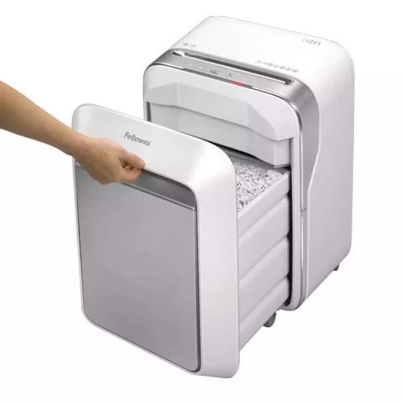 Fellowes Powershred LX211 Micro-Cut Shredder, 15 Sheets, 23 Litre, White