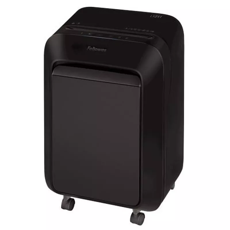 Fellowes Powershred LX211 Micro-Cut Shredder, juoda, 15 lapų, 23 litrai