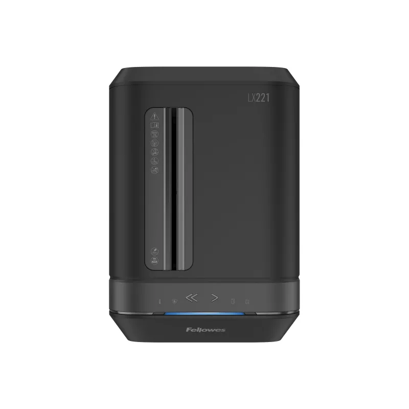 Fellowes Powershred LX221 mikro-pjaustymo popieriaus smulkintuvas, 17 lapų, P-5 saugumas, 30L talpa, juodas 5050401