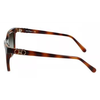 Ferragamo SF1027S-214 moteriški akiniai nuo saulės Havana acetatas kvadratiniai rudi gradientiniai 55mm